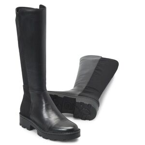 Born Caraways Black knee high Leather Boots Size 9.5
